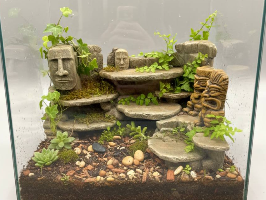 3D-Rückwand "Rapa Nui"